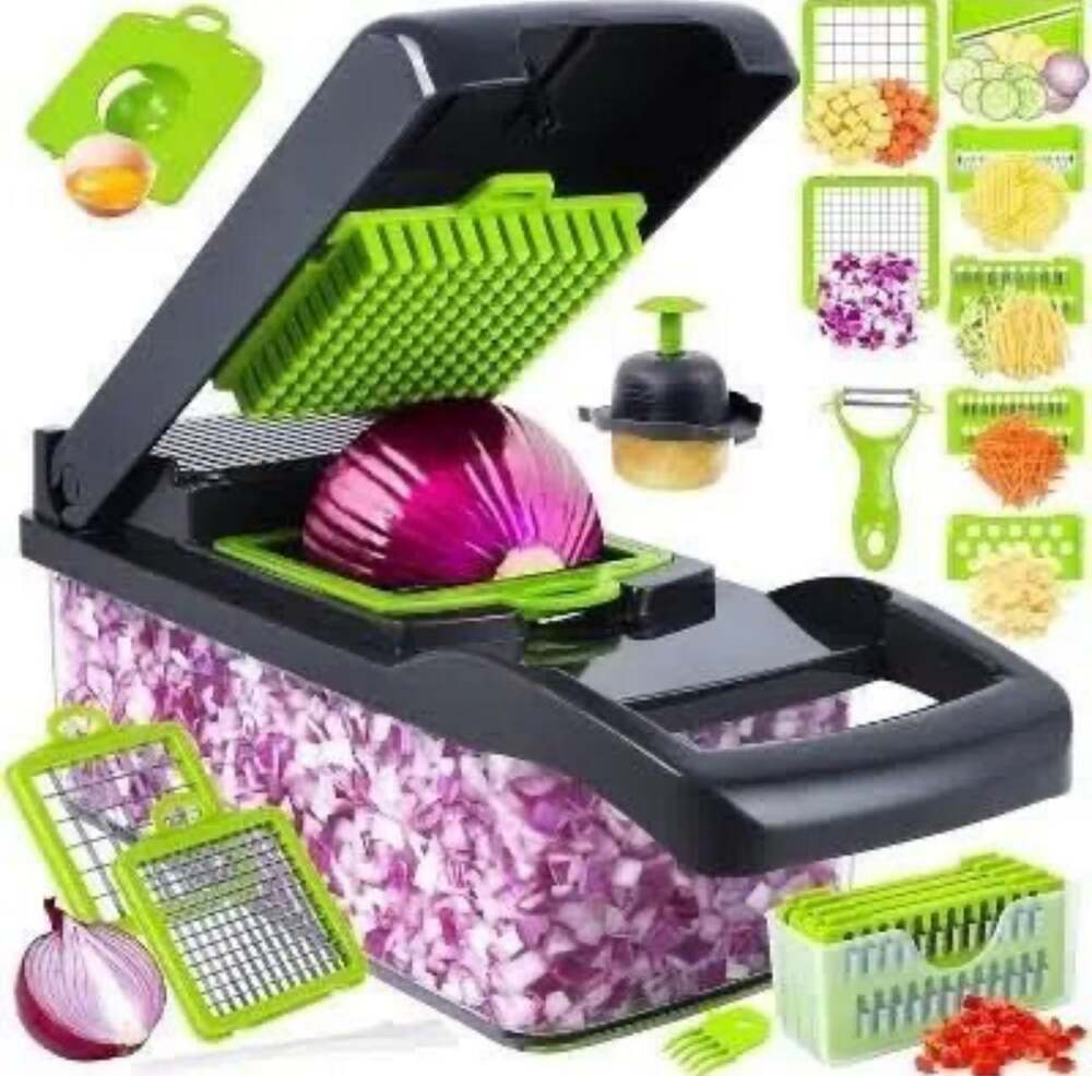 14-in1 pcs Vegetable Chopper Dicer with Storage Container - NEW